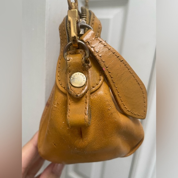 Burberry Haymarket Mini Blaze Mustard Leather Small Crossbody Bag - Picture 5 of 8